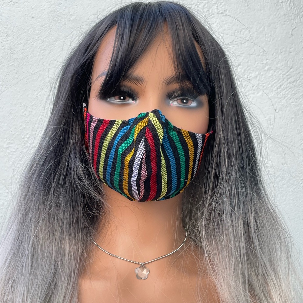 Beautiful Unique Handmade Masks ✨ Sarape Stripe Mask 🇲🇽✨